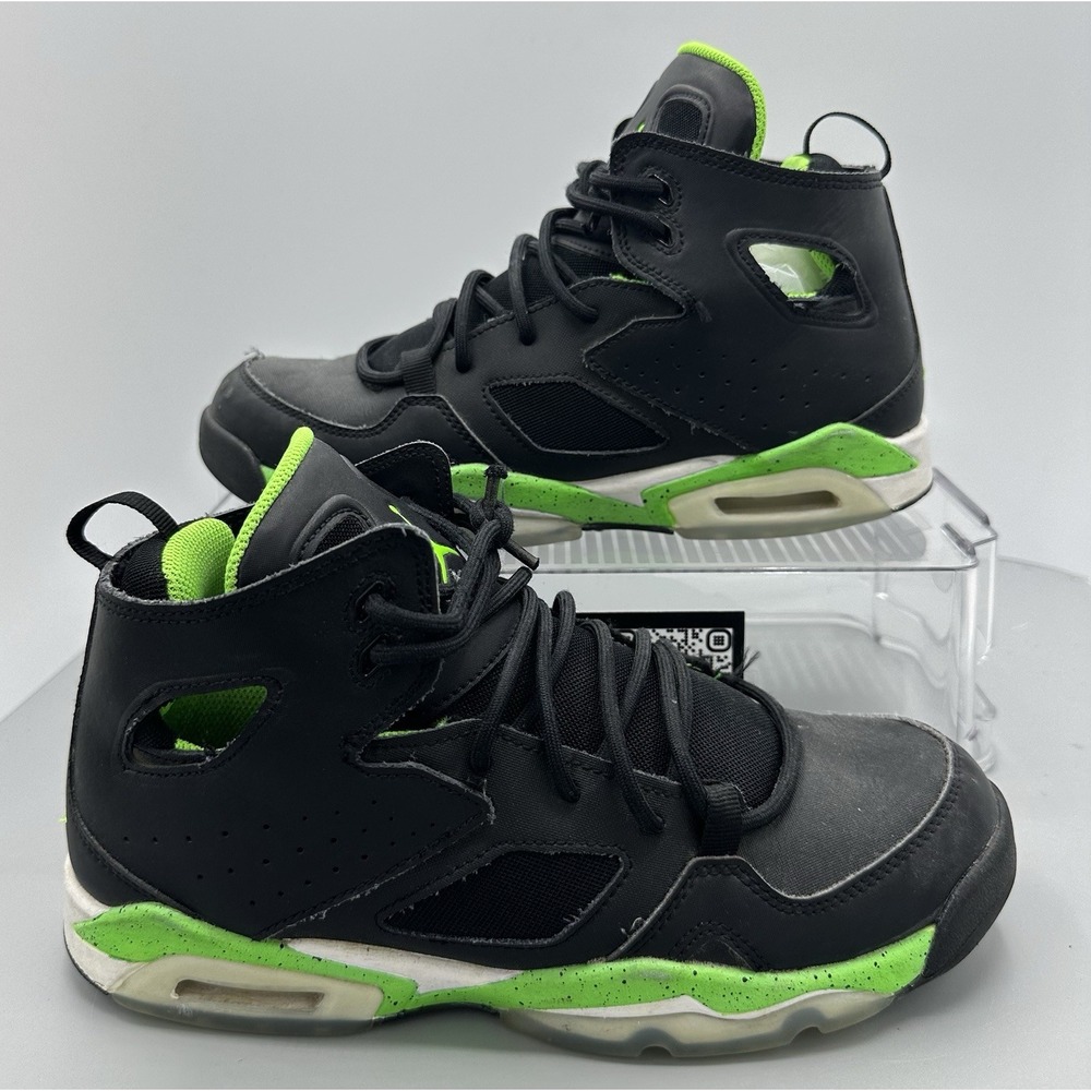 Jordan Flight Club 91 Black Green Strike White DM1685-003 Shoes Sz GS 6Y
